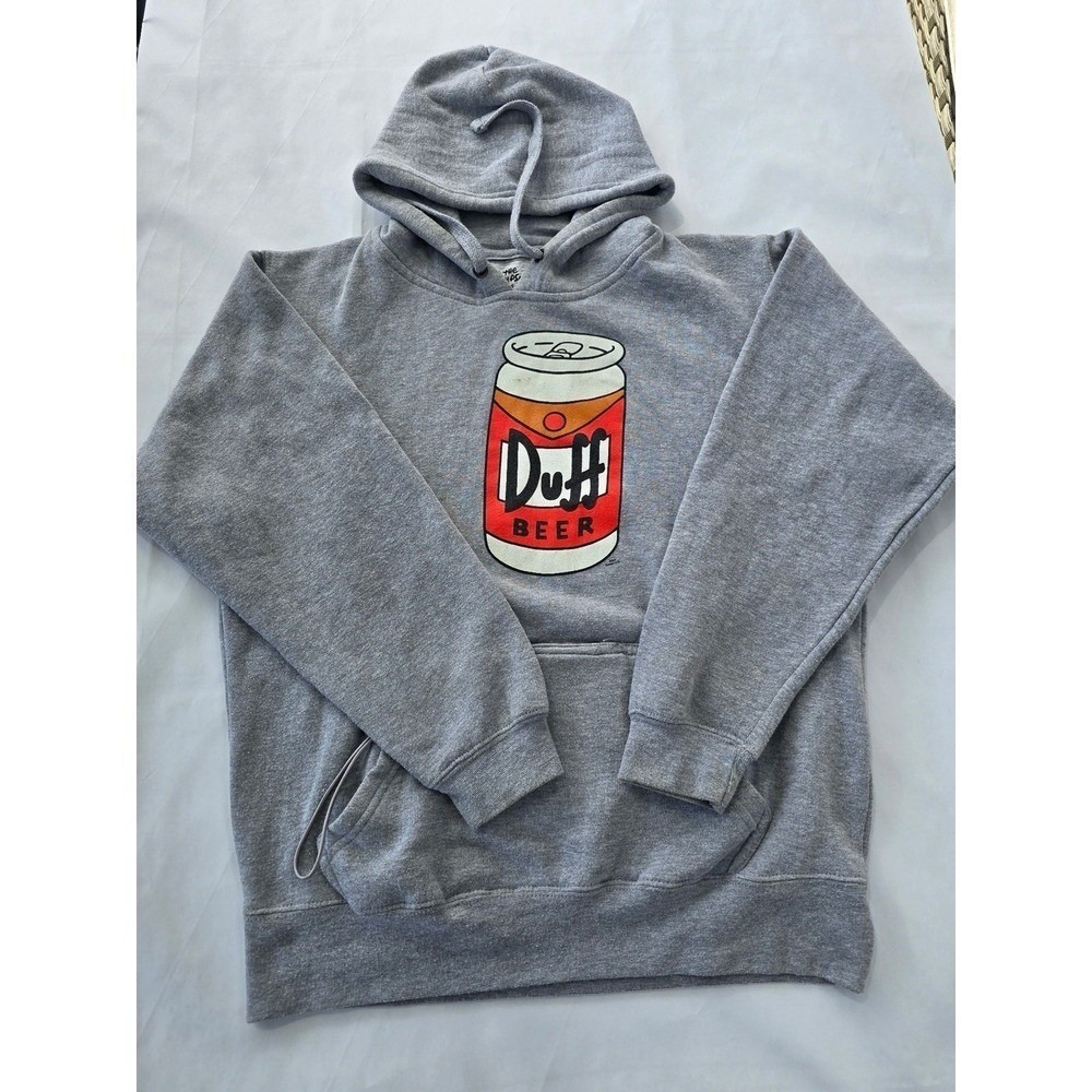EUC Size Small‎ Universal Studios The Simpsons Duff Beer Hoodie Beer Cozy Koozie